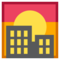 Sunset emoji on HTC